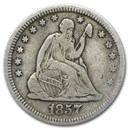 1857 Liberty Seated Quarter VF