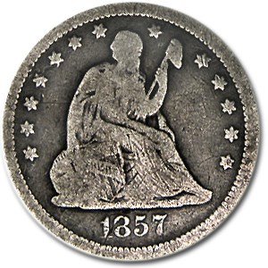 1857 Liberty Seated Quarter VG 1857 Liberty Seated Quarter VG