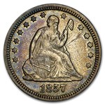 1857 Liberty Seated Quarter XF