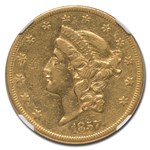 1857-O $20 Liberty Gold Double Eagle XF-45 NGC