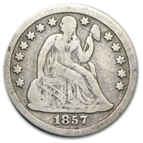 1857-O Liberty Seated Dime Fine 1857-O Liberty Seated Dime Fine