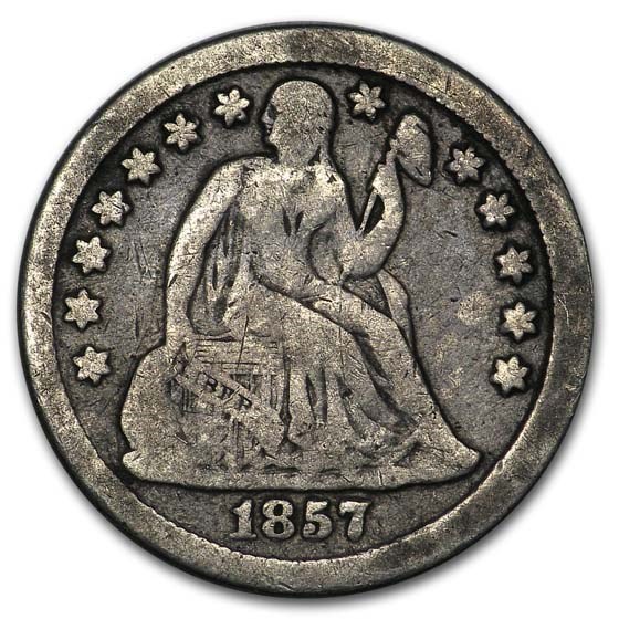 1857-O Liberty Seated Dime Good 1857-O Liberty Seated Dime Good