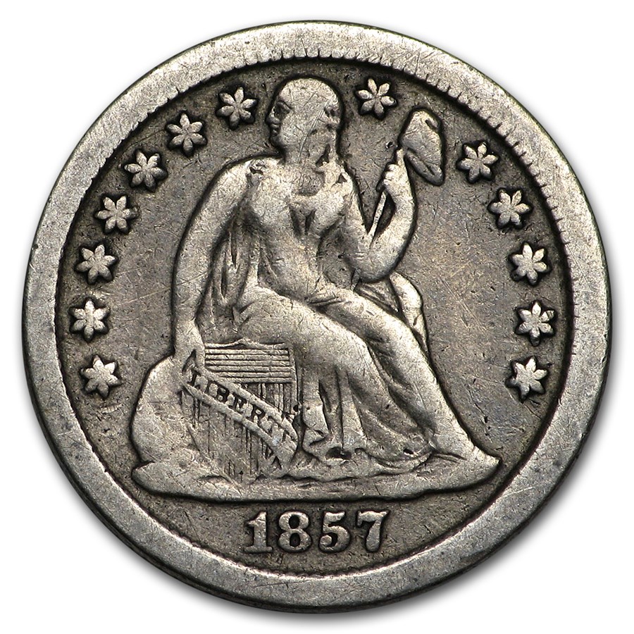 1857-O Liberty Seated Dime VF