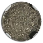 1857-O Liberty Seated Half Dime AU-55 NGC