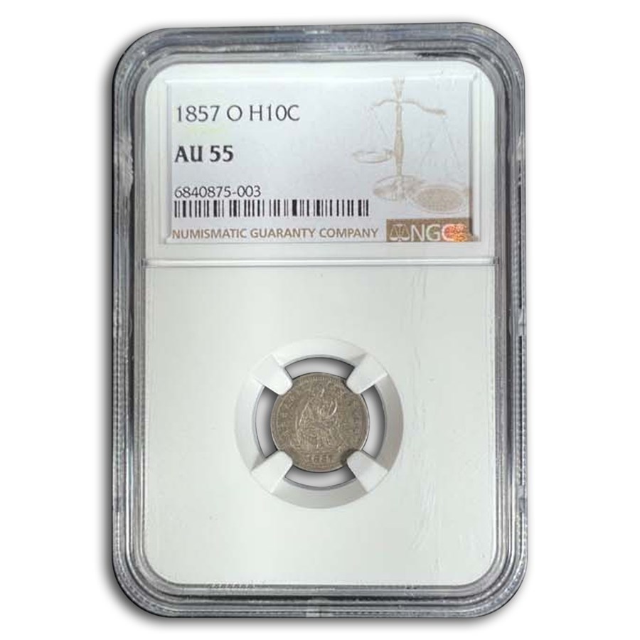1857-O Liberty Seated Half Dime AU-55 NGC