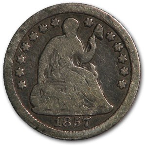 1857-O Liberty Seated Half Dime Good 1857-O Liberty Seated Half Dime Good
