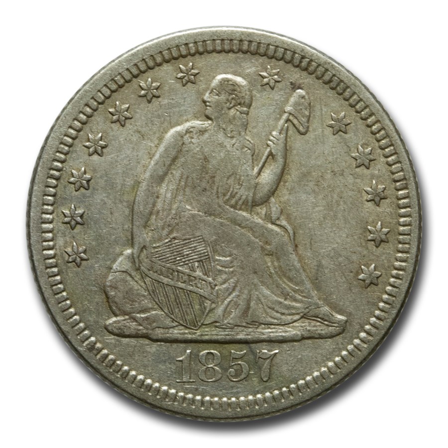 1857-O Liberty Seated Quarter XF