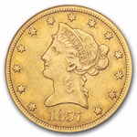 1857-S $10 Liberty Gold Eagle XF-45 NGC