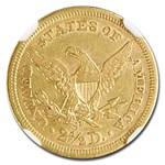 1857-S $2.50 Liberty Gold Quarter Eagle AU-53 NGC