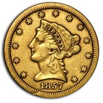 1857-S $2.50 Liberty Gold Quarter Eagle Fine