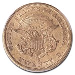1857-S $20 Liberty Gold Double Eagle AU-50 PCGS