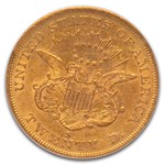 1857-S $20 Liberty Gold Double Eagle AU-50 PCGS