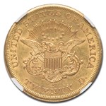 1857-S $20 Liberty Gold Double Eagle AU-55 NGC