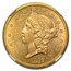 1857-S $20 Liberty Gold Double Eagle MS-62 NGC