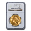 1857-S $20 Liberty Gold Double Eagle MS-65 NGC (Central America) 1857-S $20 Liberty Gold Double Eagle MS-65 NGC (Central America)