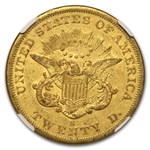 1857-S $20 Liberty Gold Double Eagle XF-45 NGC CAC