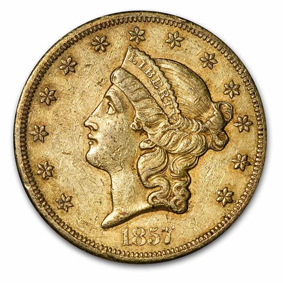 1857-S $20 Liberty Gold Double Eagle XF 1857-S $20 Liberty Gold Double Eagle XF