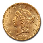 1857-S $20 Liberty Gold SS Central America AU-58 PCGS (Bold 7)
