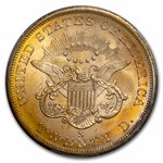 1857-S $20 Liberty Gold SS Central America MS-65 PCGS CAC(Bold S)