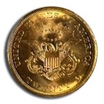 1857-S $20 Liberty Gold SS Central America MS-65 PCGS (Spiked)