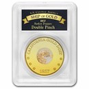 1857 S.S. Central America Double Pinch Gold Nuggets PCGS