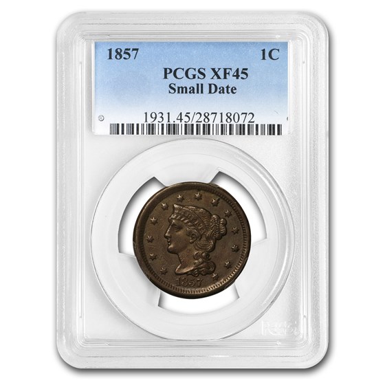 1857 Small Date Large Cent XF-45 PCGS 1857 Small Date Large Cent XF-45 PCGS