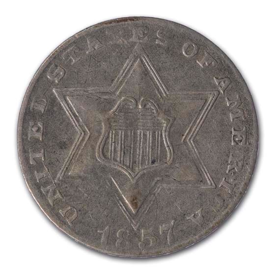 Buy 1857 Three Cent Silver VF | APMEX
