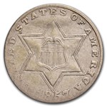 1857 Three Cent Silver VG