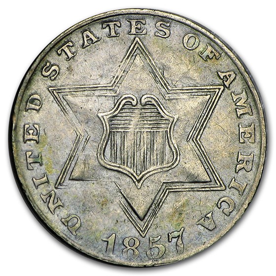 1857 Three Cent Silver XF 1857 Three Cent Silver XF