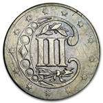 1857 Three Cent Silver XF