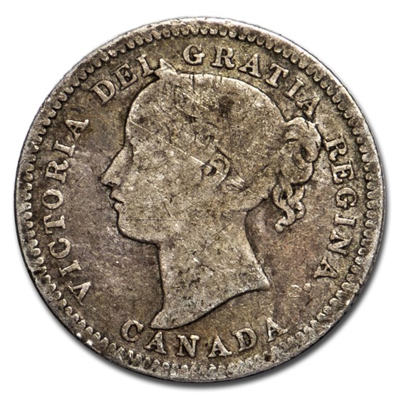 1858-1901 Canada Silver 10 Cents Victoria Avg Circ 1858-1901 Canada Silver 10 Cents Victoria Avg Circ