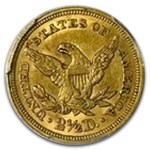 1858 $2.50 Liberty Gold Quarter Eagle MS-61 PCGS