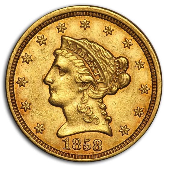1858 $2.50 Liberty Gold Quarter Eagle XF 1858 $2.50 Liberty Gold Quarter Eagle XF