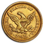 1858 $2.50 Liberty Gold Quarter Eagle XF