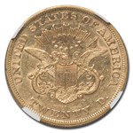 1858 $20 Liberty Gold Double Eagle AU-53 NGC