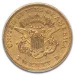 1858 $20 Liberty Gold Double Eagle AU-53 PCGS