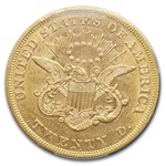 1858 $20 Liberty Gold Double Eagle AU-58 PCGS