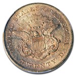 1858 $20 Liberty Gold Double Eagle AU-58 PCGS
