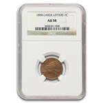 1858 Flying Eagle Cent AU-58 NGC (Large Letters)