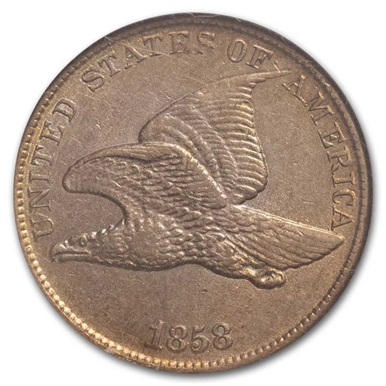 1858 Flying Eagle Cent AU-58 NGC (Large Letters) 1858 Flying Eagle Cent AU-58 NGC (Large Letters)