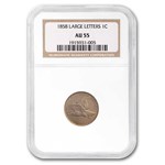 1858 Flying Eagle Cent Large Letters AU-55 NGC
