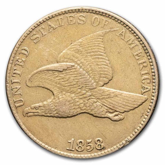 1858 Flying Eagle Cent Large Letters AU Details 1858 Flying Eagle Cent Large Letters AU Details