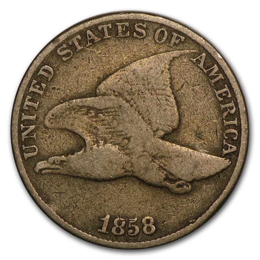 1858 Flying Eagle Cent Large Letters VG