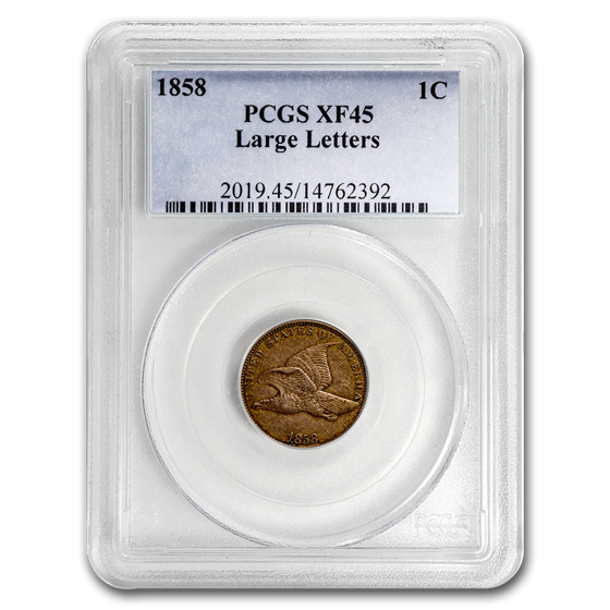 1858 Flying Eagle Cent Large Letters XF-45 PCGS 1858 Flying Eagle Cent Large Letters XF-45 PCGS