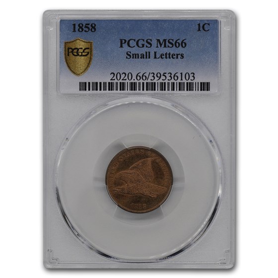 1858 Flying Eagle Cent MS-66 PCGS (Small Letters)