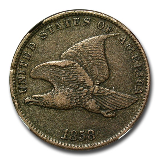 1858 Flying Eagle Cent Small Letters XF-40 NGC 1858 Flying Eagle Cent Small Letters XF-40 NGC