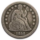 1858 Liberty Seated Dime Fine