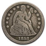 1858 Liberty Seated Dime Fine