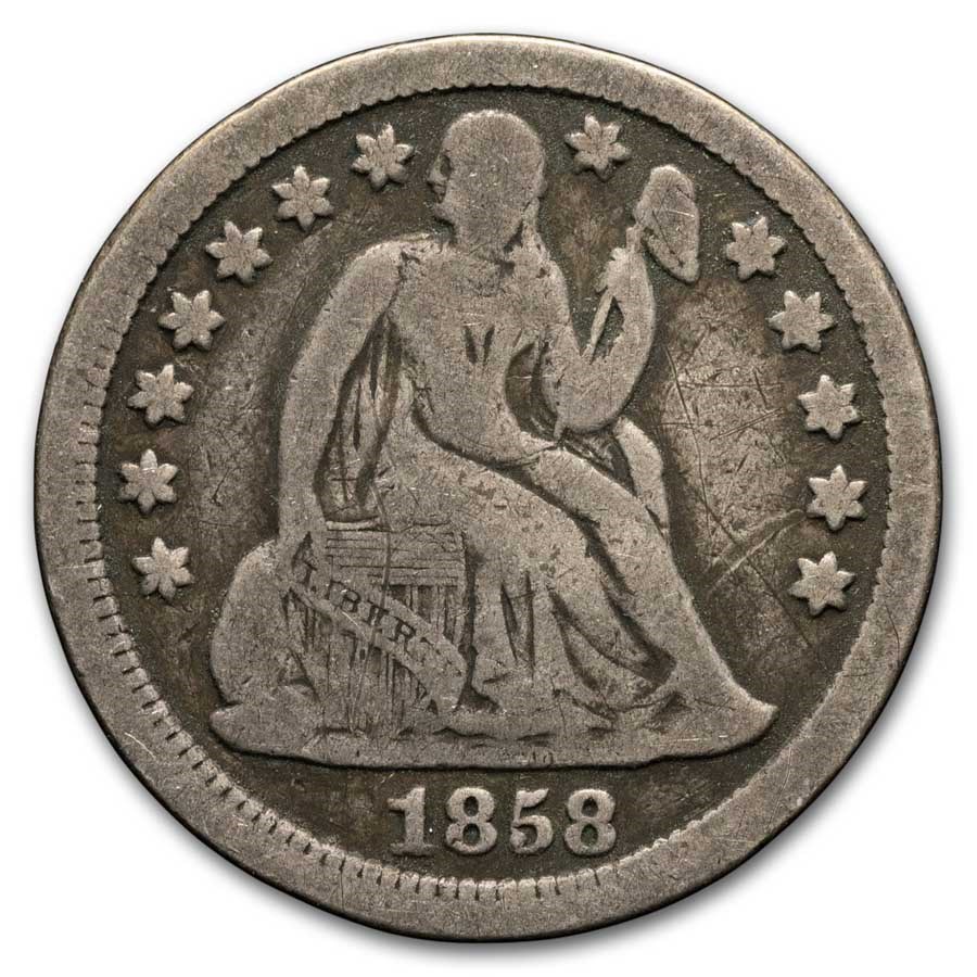 1858 Liberty Seated Dime Fine