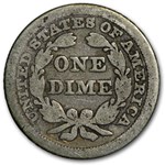 1858 Liberty Seated Dime Good